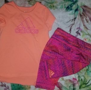 Adidas shirt and capri set